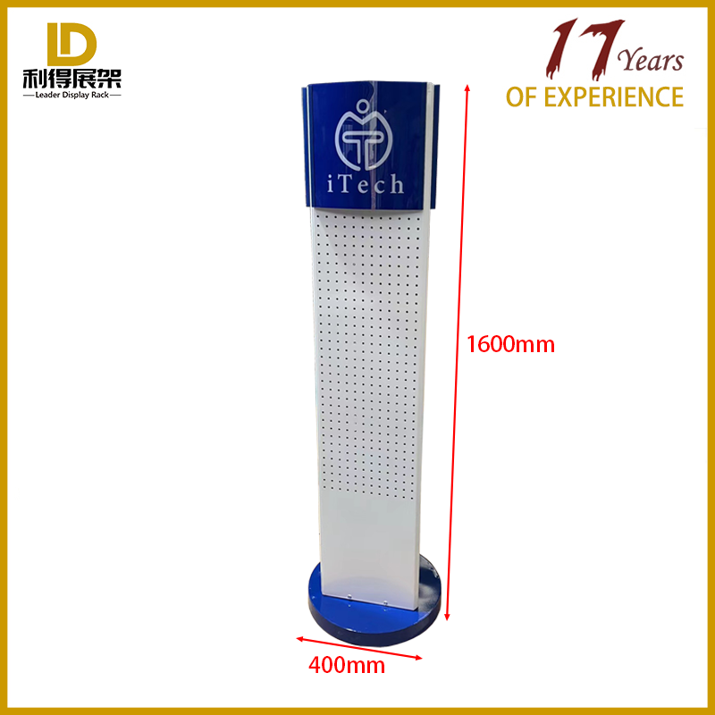 Standing Position Perforated Plate Metal Pegboard Cave Board Display Stand