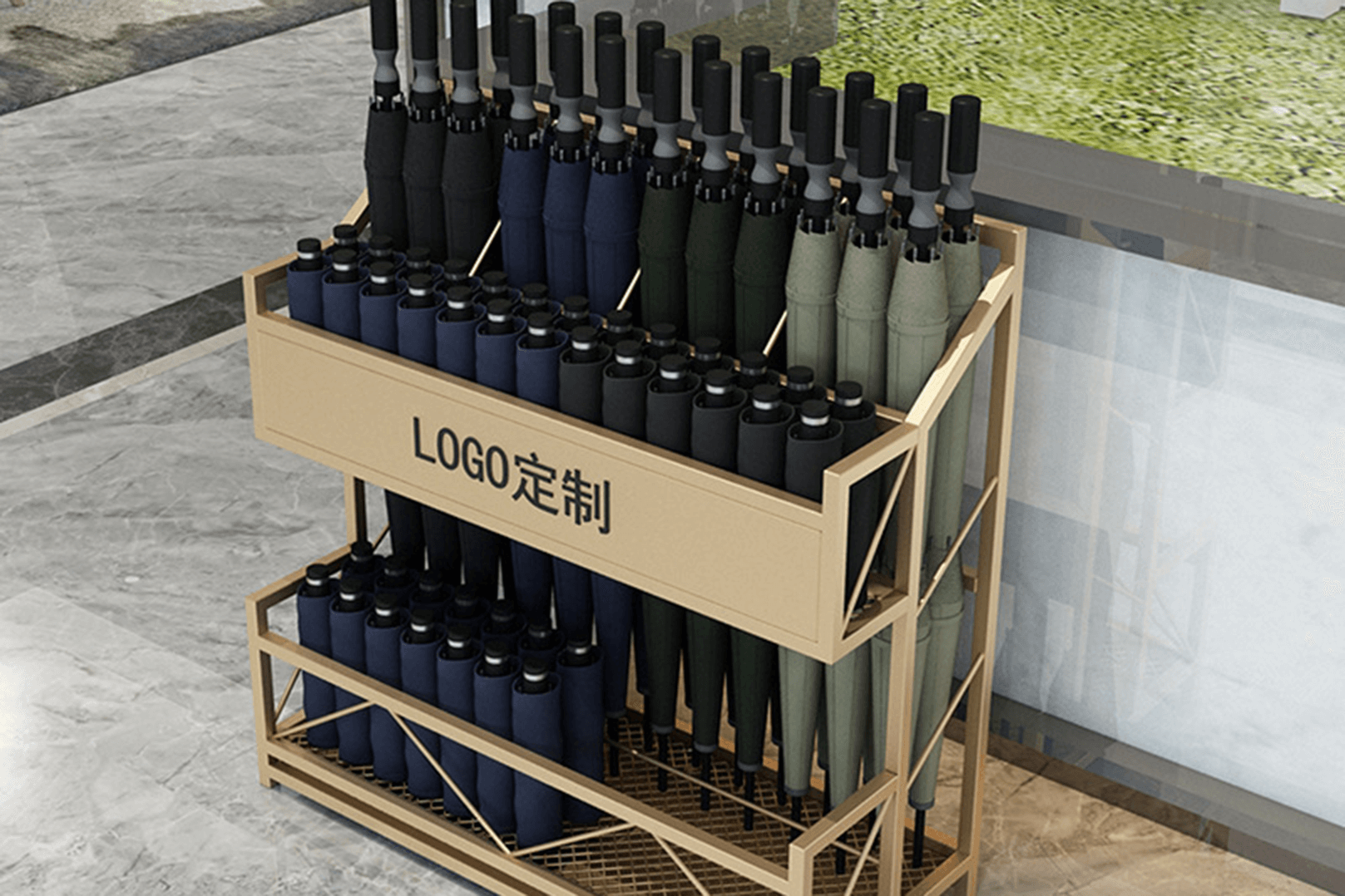 Umbrella storage rack