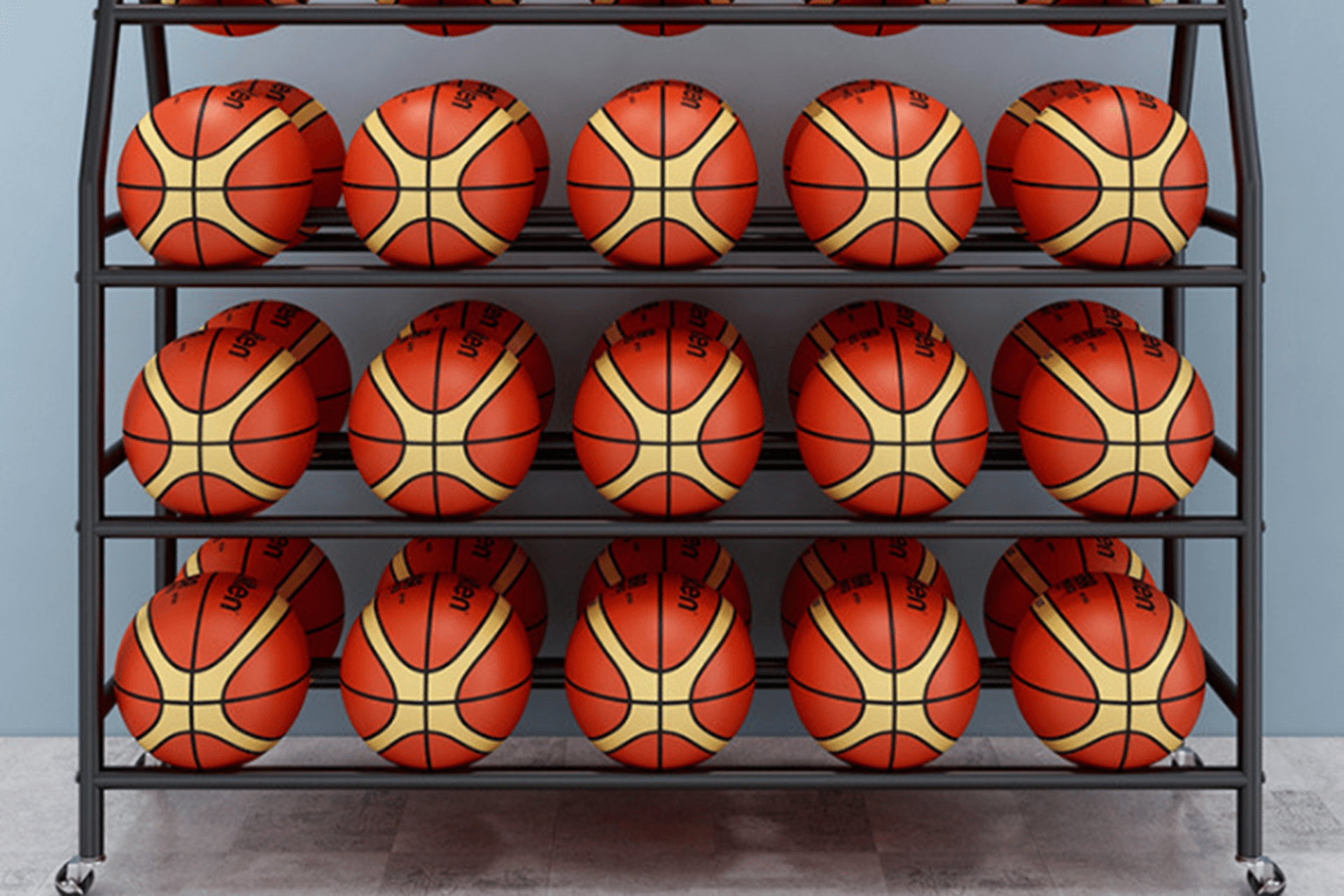 Basketball storage rack