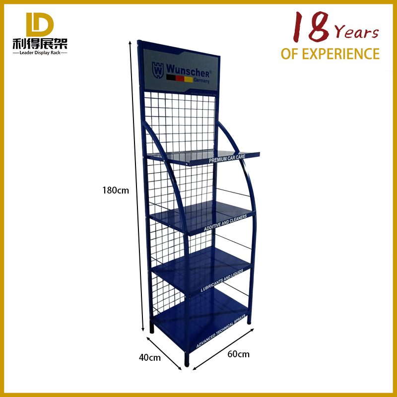 Four Solid Thickened Laminate Grid Backplane Oil Display Stand