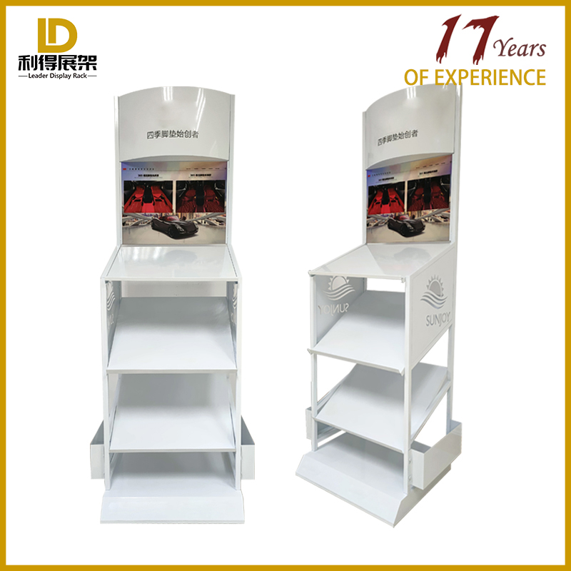 High Quality Heavy Metal 4 Layers Foot Pad Display Stand