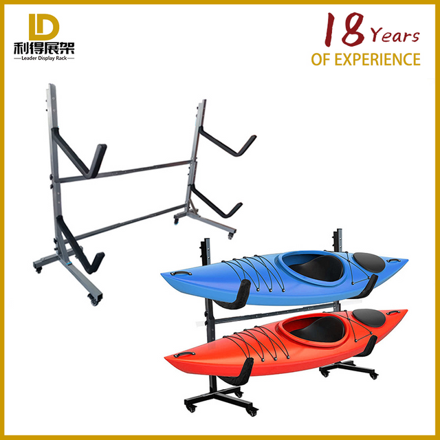 Detachable Wheeled Surfboard Storage Rack Skis Kayaks Skateboard Display Rack Multi-layer Vertical Metal Display Rack