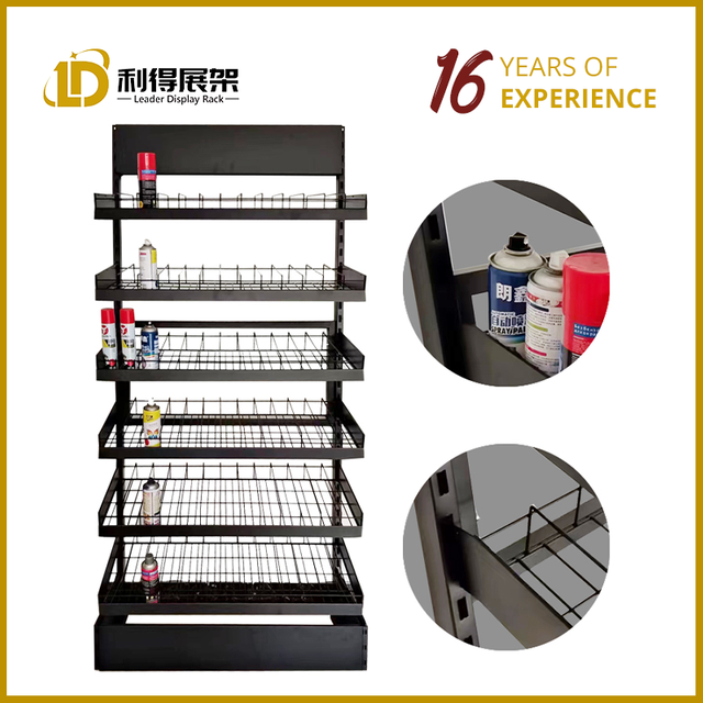 Hot Sale Indoor Powder Coated Spray Grid Paint Display Rack