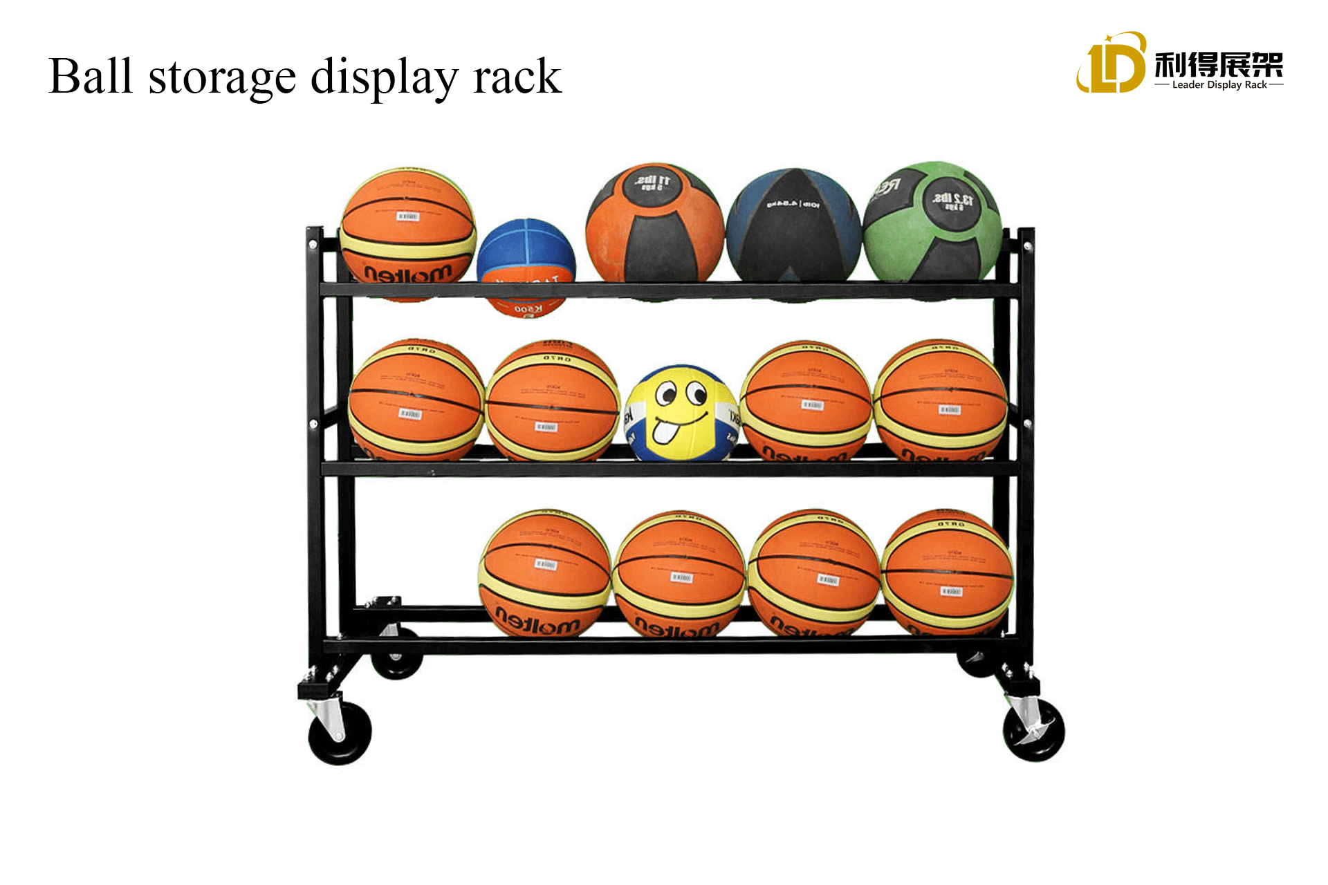Basketball storage display stand