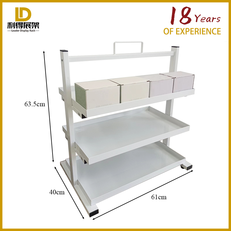 Three Layer Iron Plate Disassembly Desktop Type Small Box Goods Display Stand