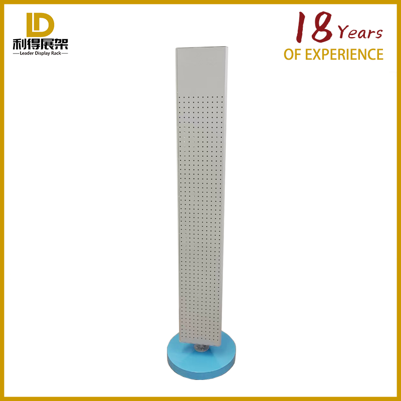 Three Sides Rotary Galvanized Iron Cavity Plate Hook Display Stand