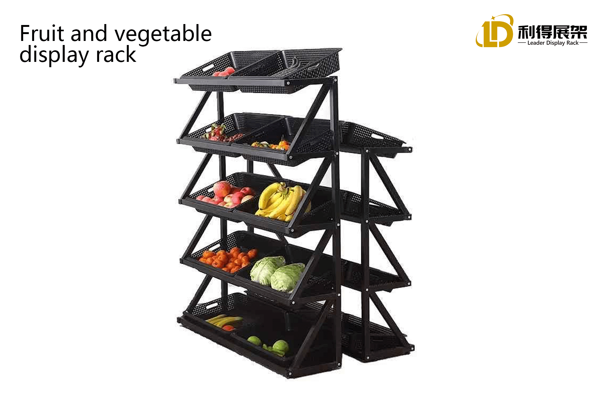 Fruit and vegetable display rack