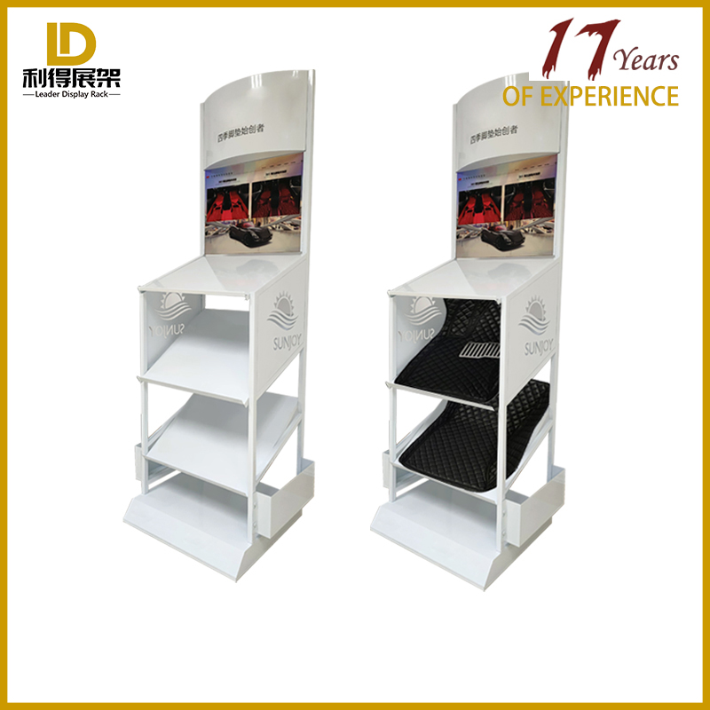 High Quality Heavy Metal 4 Layers Foot Pad Display Stand