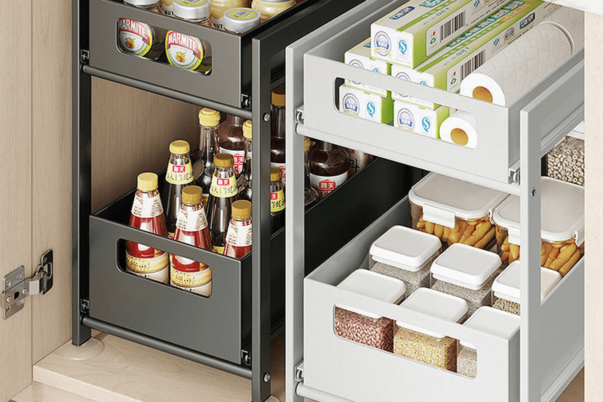Kitchen seasoning storage display rack