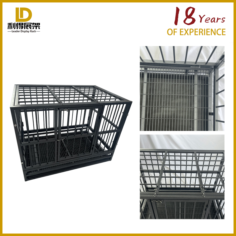 Storage Dog Cage Large Dog Square Tube Thick Pet Dog Cage Dog Crate Small Type Dog Iron Cage