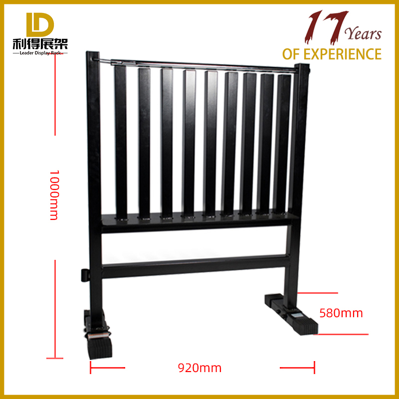 Black Stable Industrial Fixed Dumbbell Display Stand