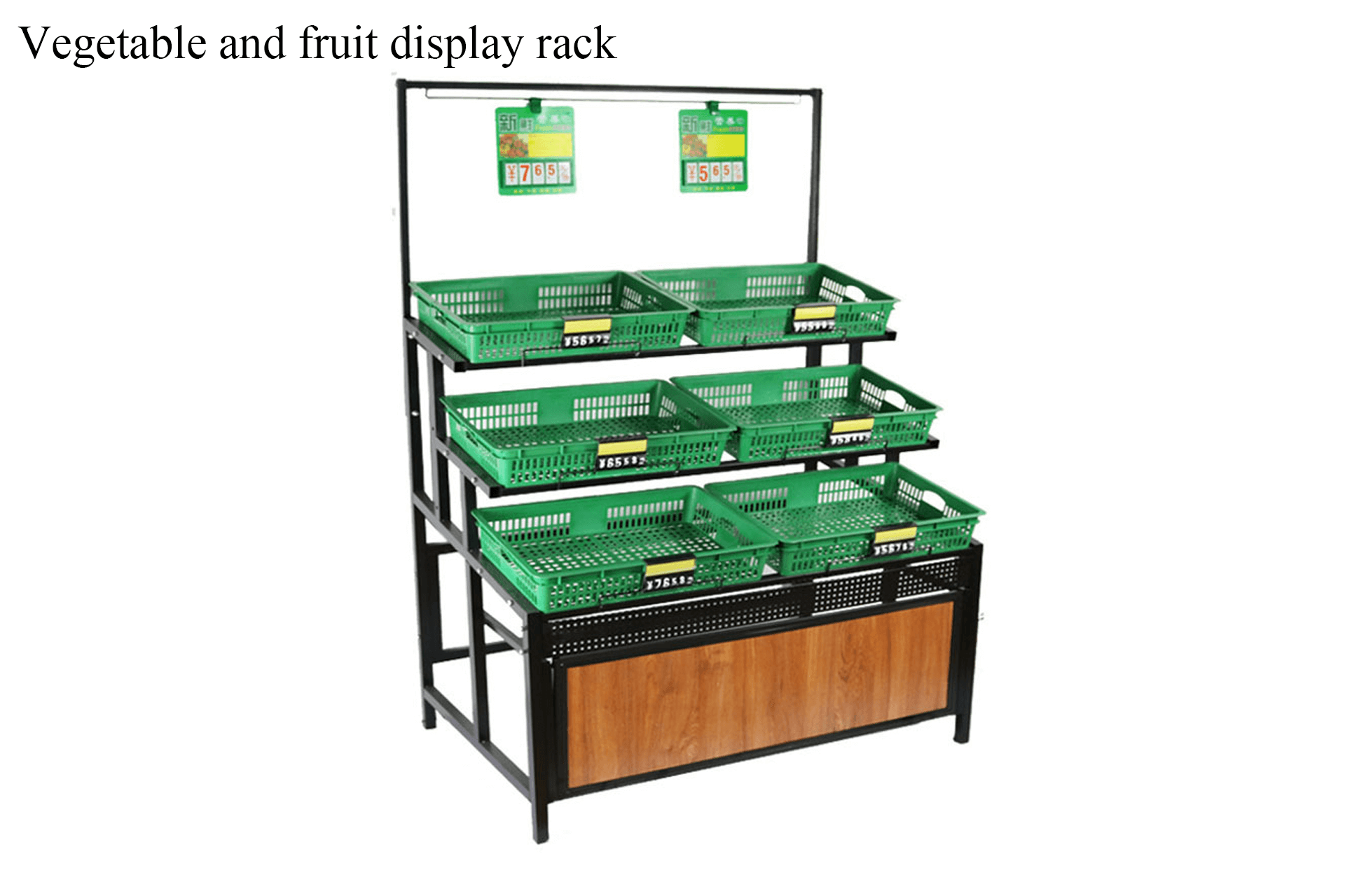 Vegetable and fruit display rack
